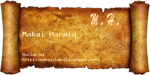 Makai Harald névjegykártya